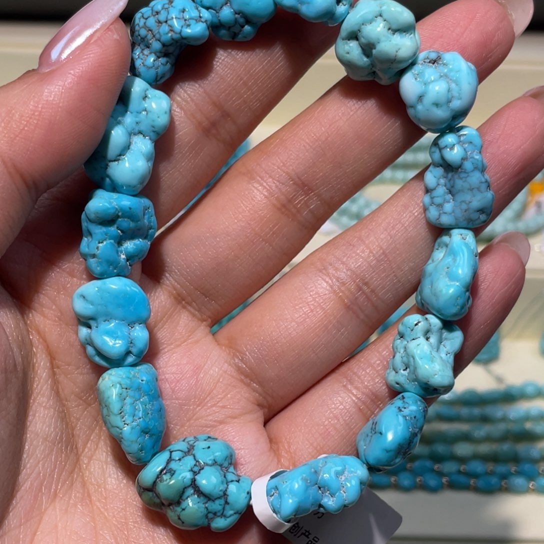 绿松石未镶嵌随型手串