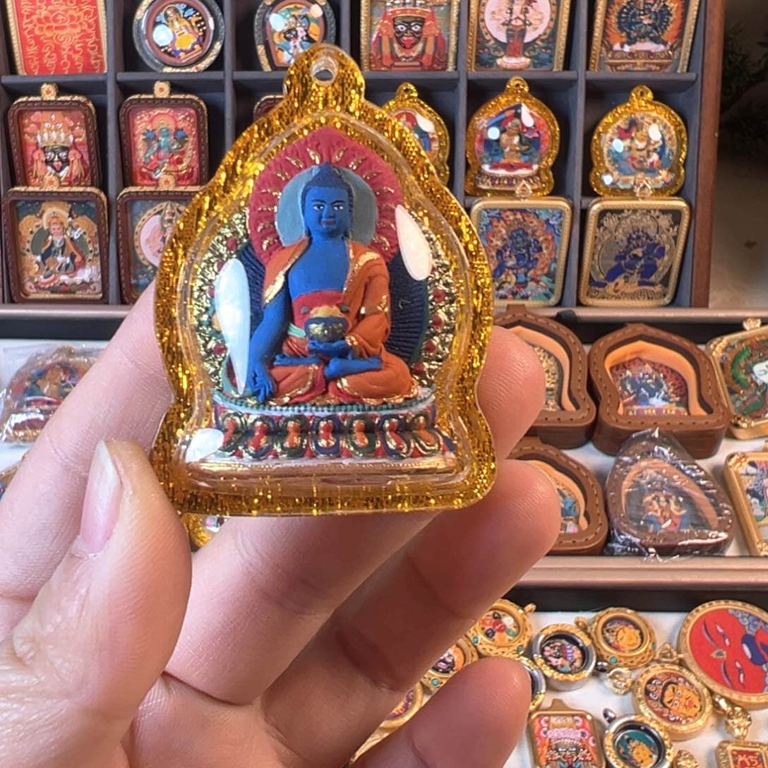 吊坠【****?装裱画立体擦擦药师