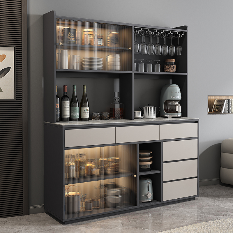 现代轻奢高餐边柜家用餐厅靠墙一体酒柜客厅茶水柜简约碗柜置物柜