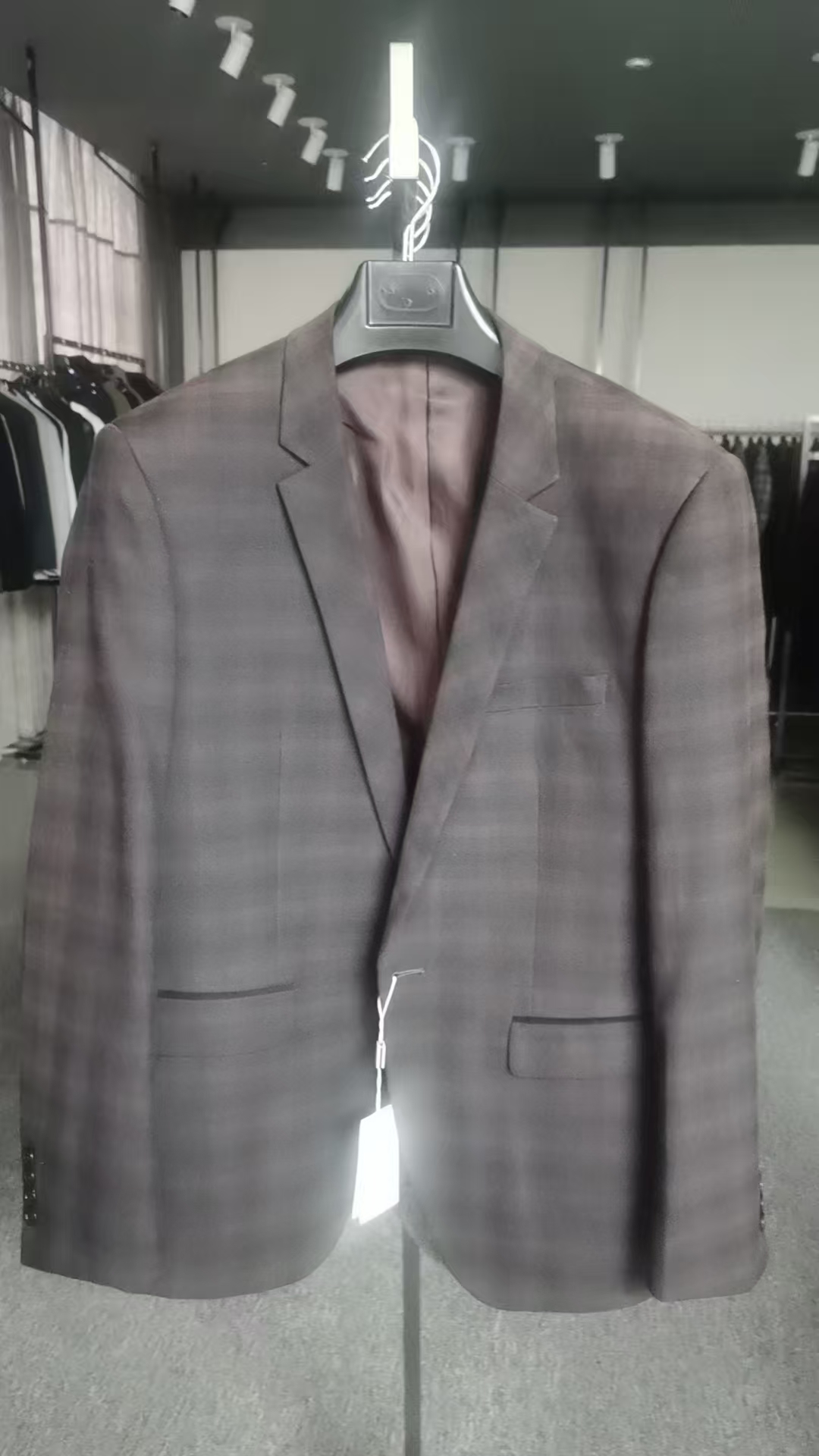 商务西服春季平驳领秋季不起球西服上装保暖百搭7086