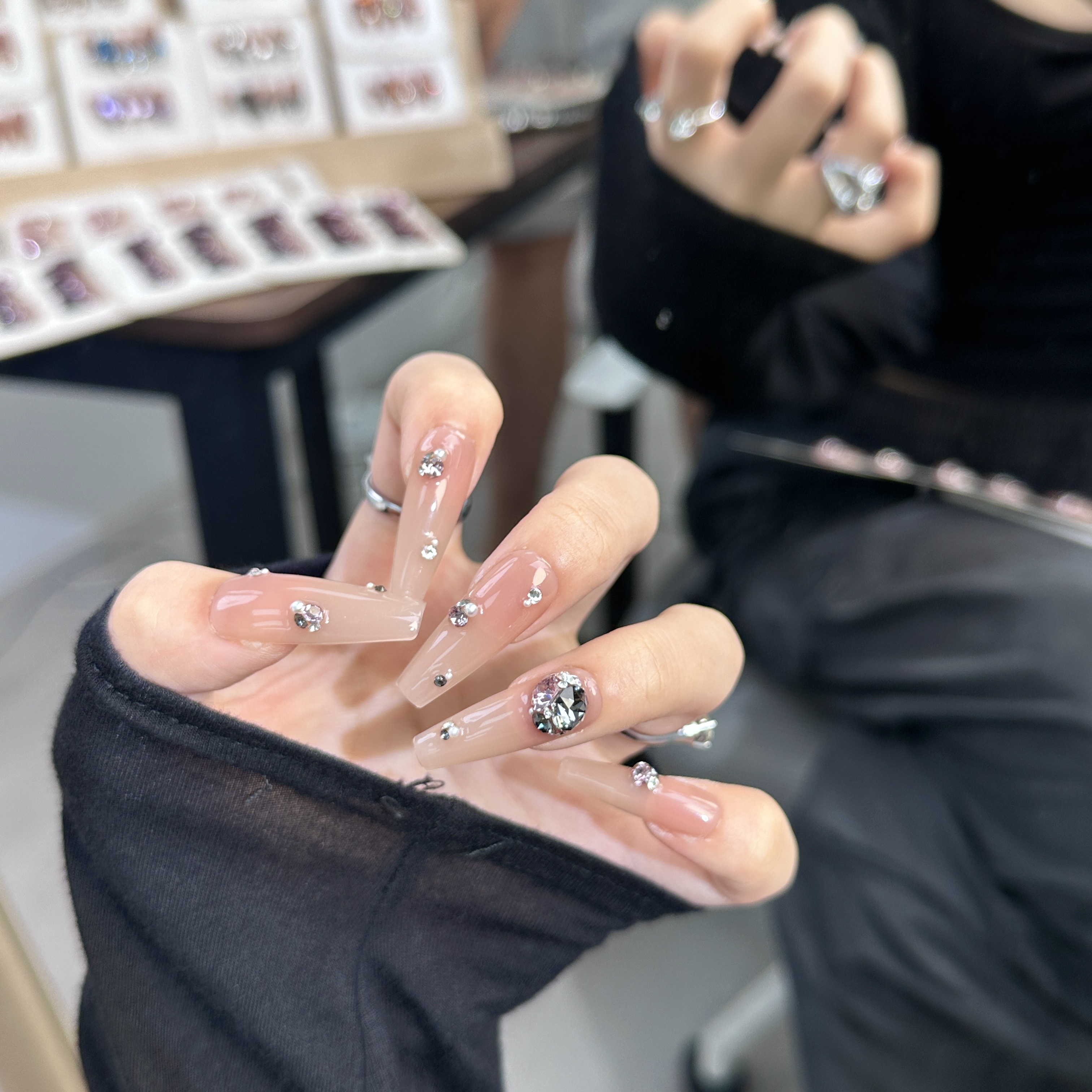 【库洛米】缇觅轻奢设计全华子钻纯手工可拆卸式穿戴甲