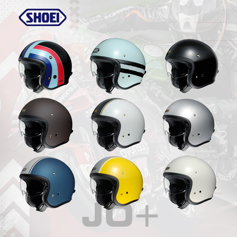 SHOEI JO+四分之三盔哈雷印第安凯旋复古机车摩托头盔