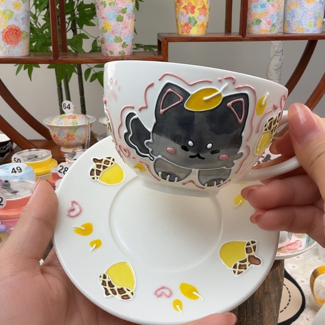 摆件陶82景德镇手绘高温釉下彩