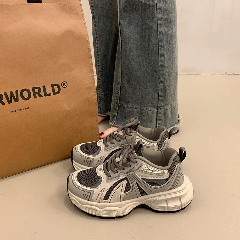 爆款厚底老爹鞋女鞋2025春季新款超轻百搭休闲百搭运动鞋女