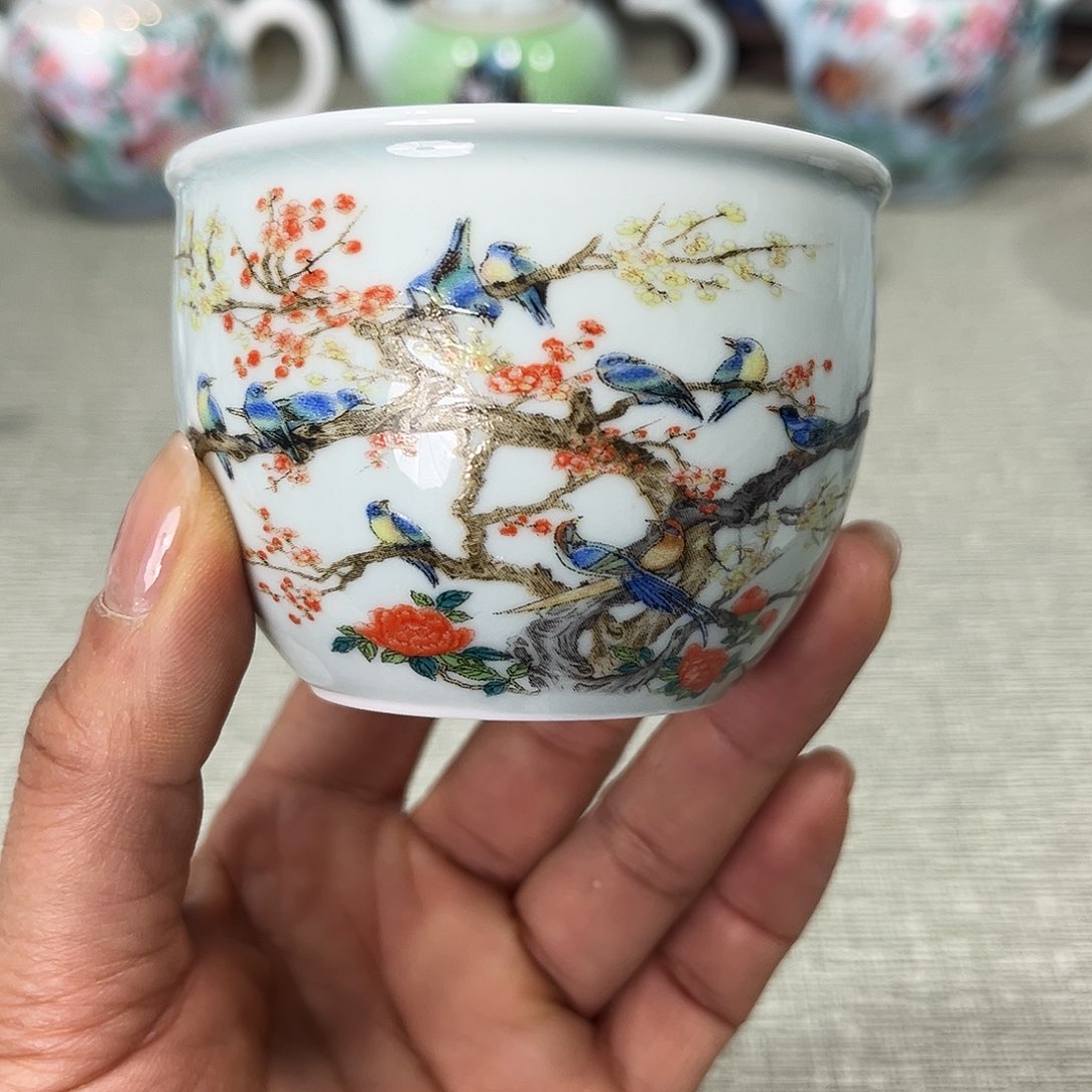 盖碗景德镇哈哈我也想你