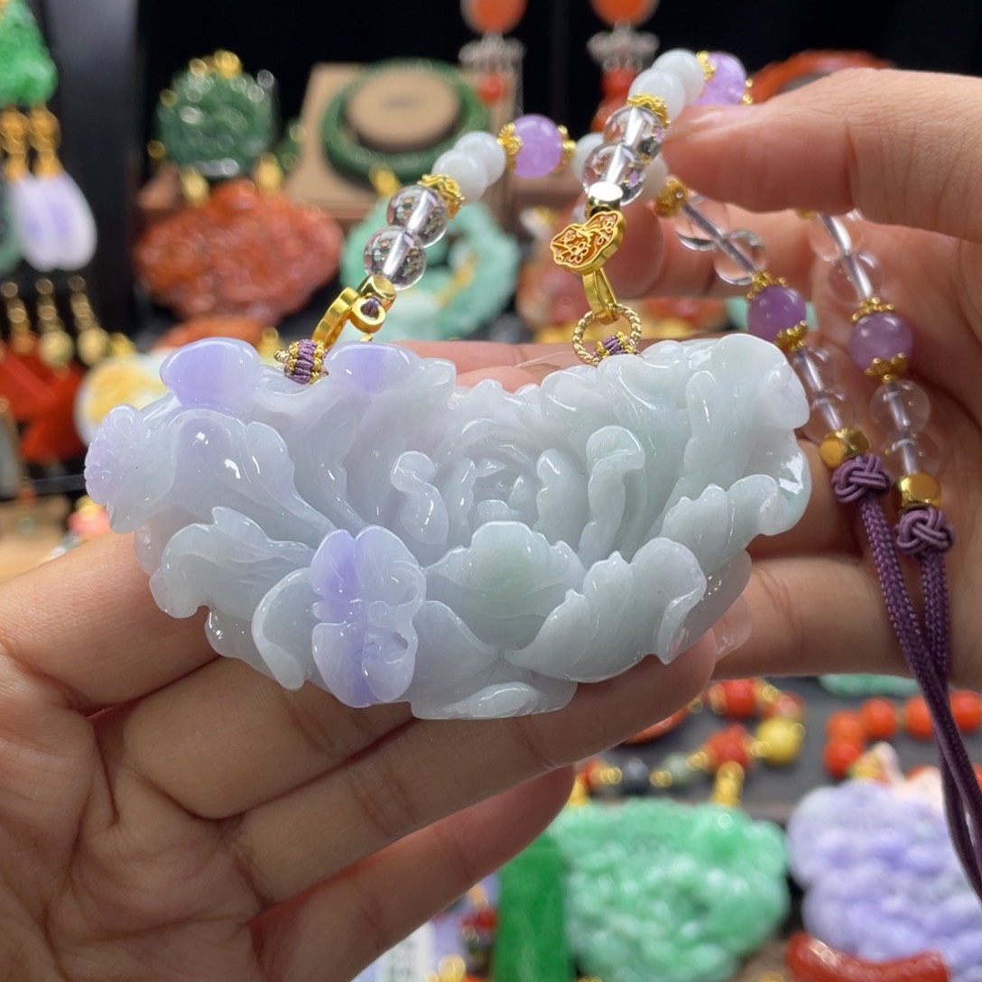 翡翠颈饰未镶嵌代编织