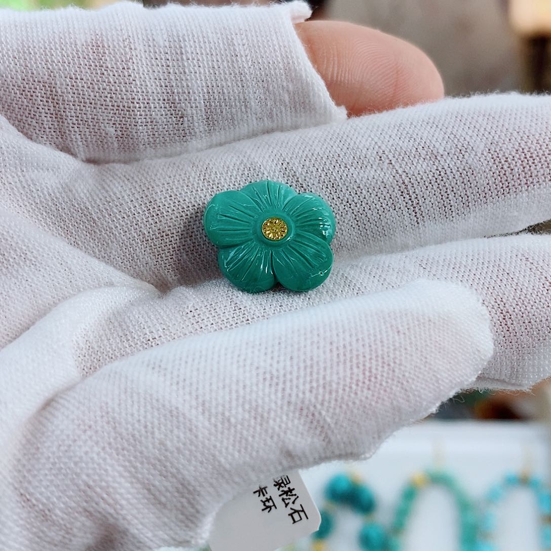 未镶嵌绿松石珠宝奇石明**溪