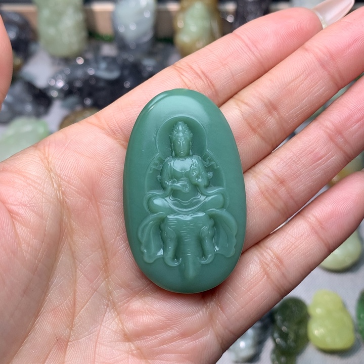 和田玉挂件未镶嵌M*H