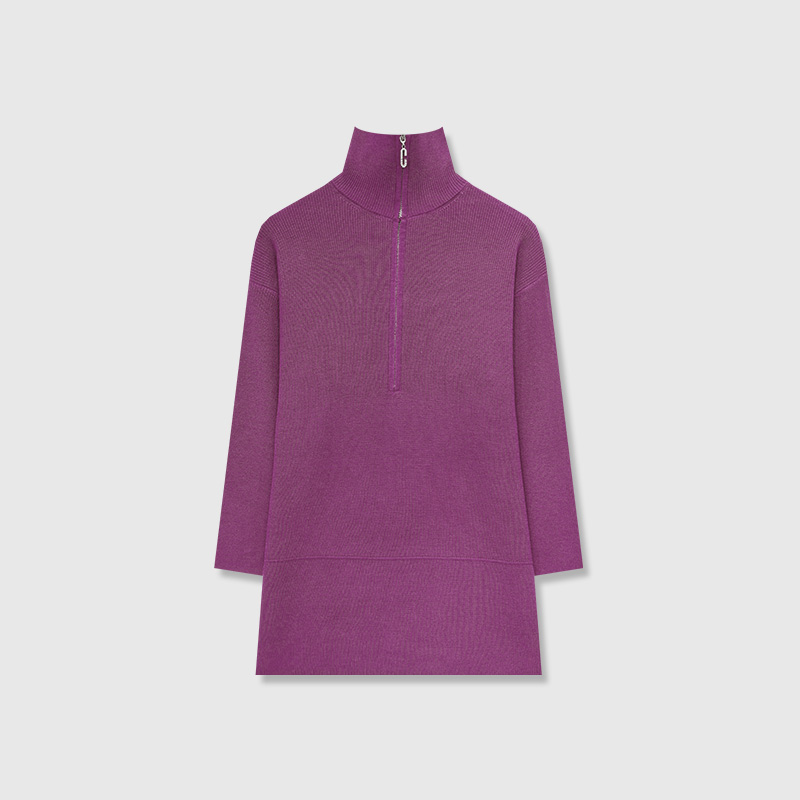 [拉链]新款时髦女士毛衫上衣显瘦女装4ZS01251165