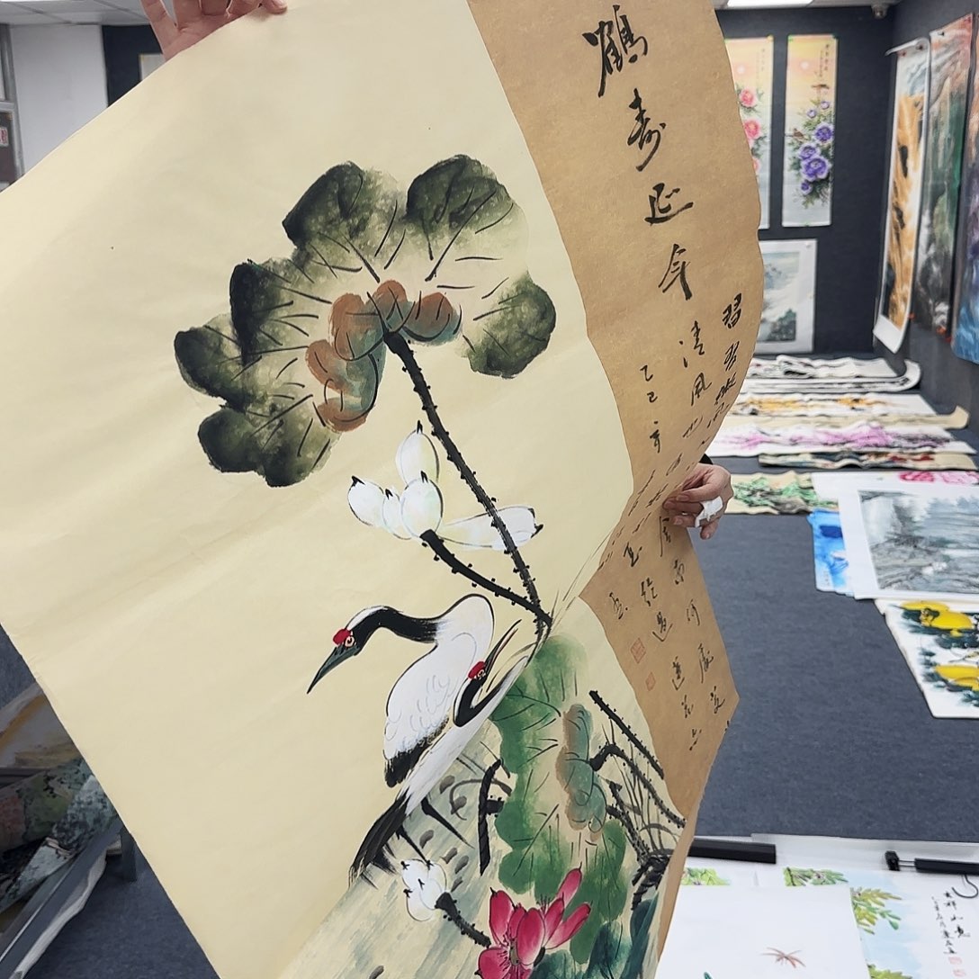 国画作品小姐姐放漏中