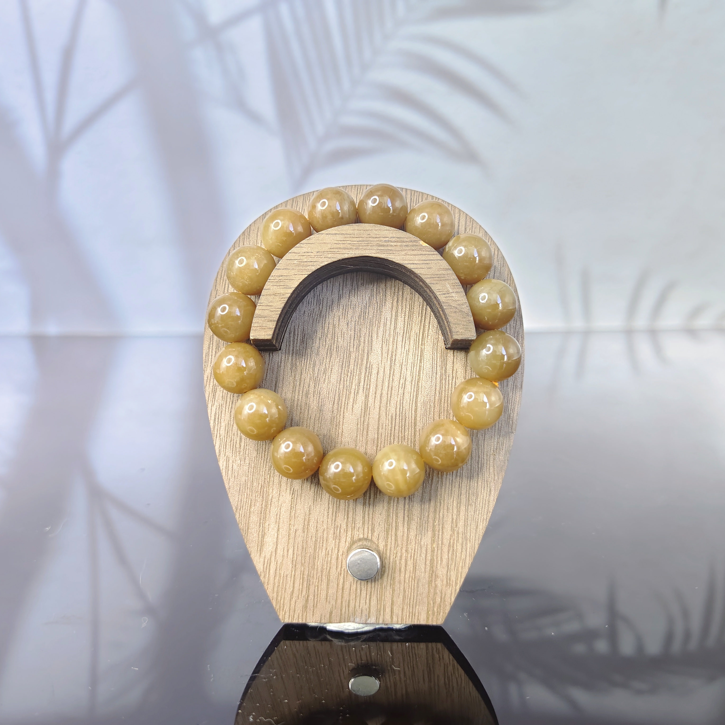 Y和田玉圆珠手串（卡12）3880