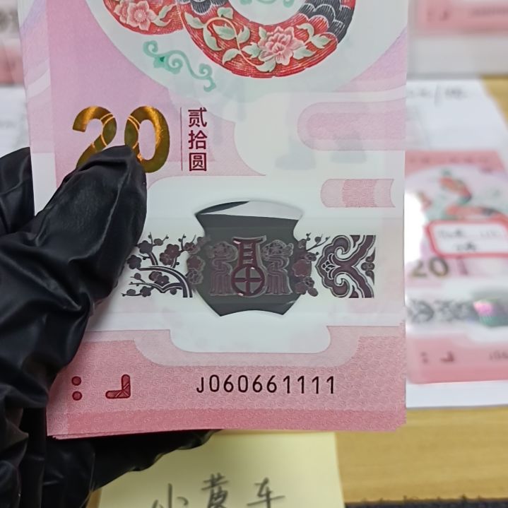 塑料蛇钞号码如图所示060661111