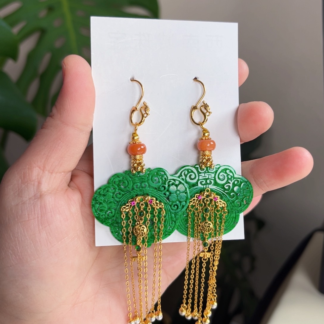 【闪购商品】翡翠耳饰未镶嵌 福利