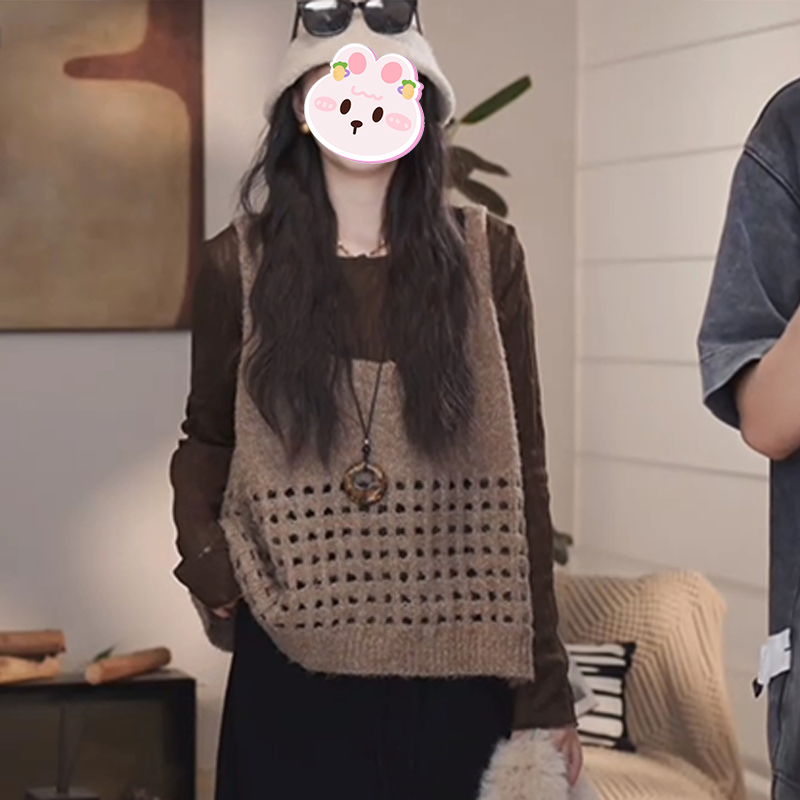 显瘦百搭通勤时尚套装女2025秋季新款咖色长袖上衣马甲休闲两件套