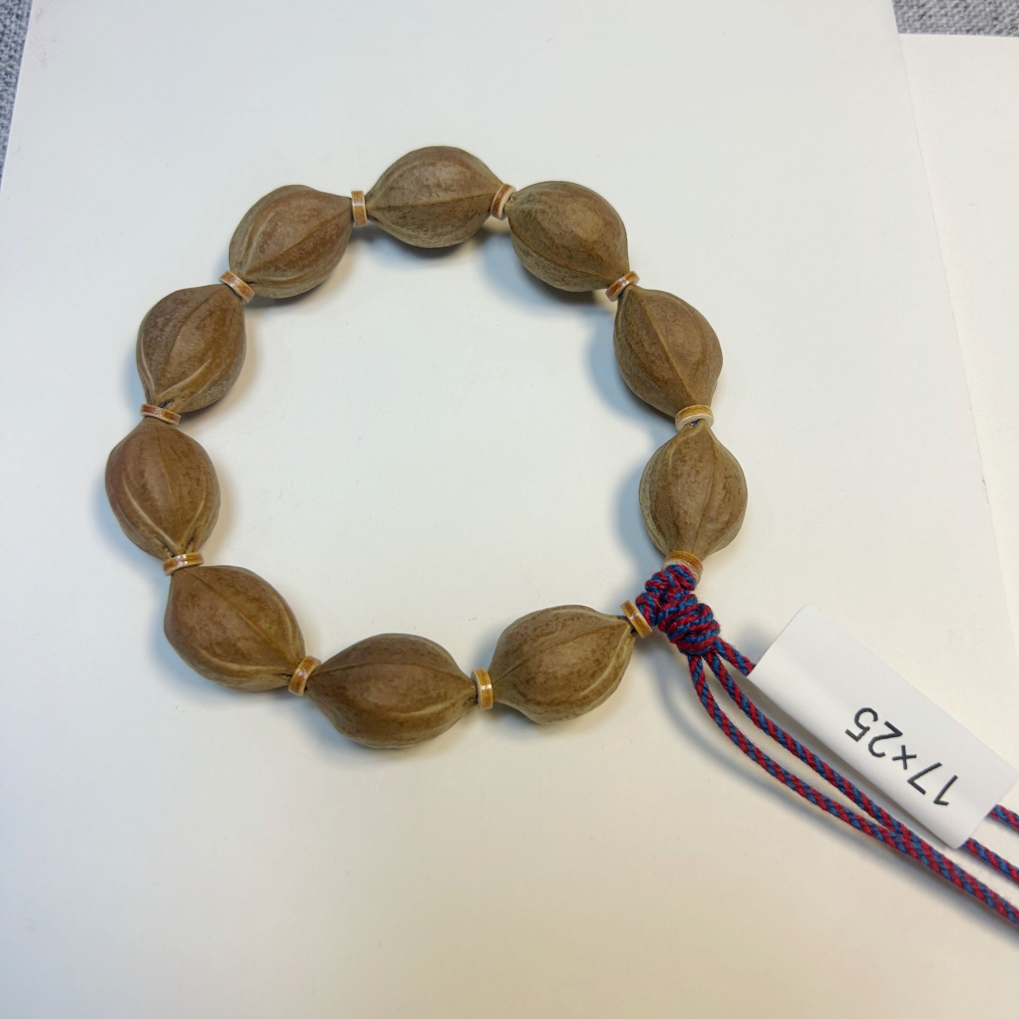 17×25 17*27三花梅林铁核手串 橄榄核原生态素串 老树文玩铁核