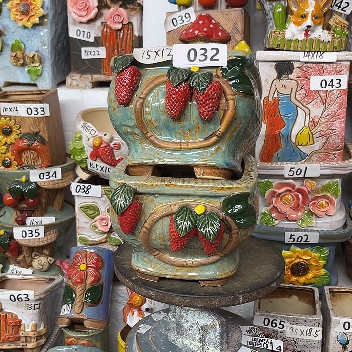 粗陶材质多肉花盆