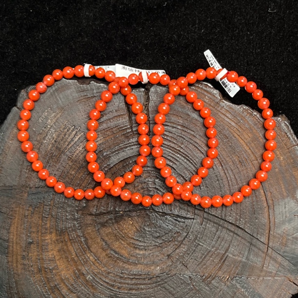 原矿无优化保山南红廊坡辣椒红4-5mm单圈手串多样性发1