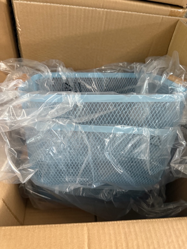 【海外热卖】简约客厅厨房高锰钢喷粉工艺储物篮收纳筐家用高质感