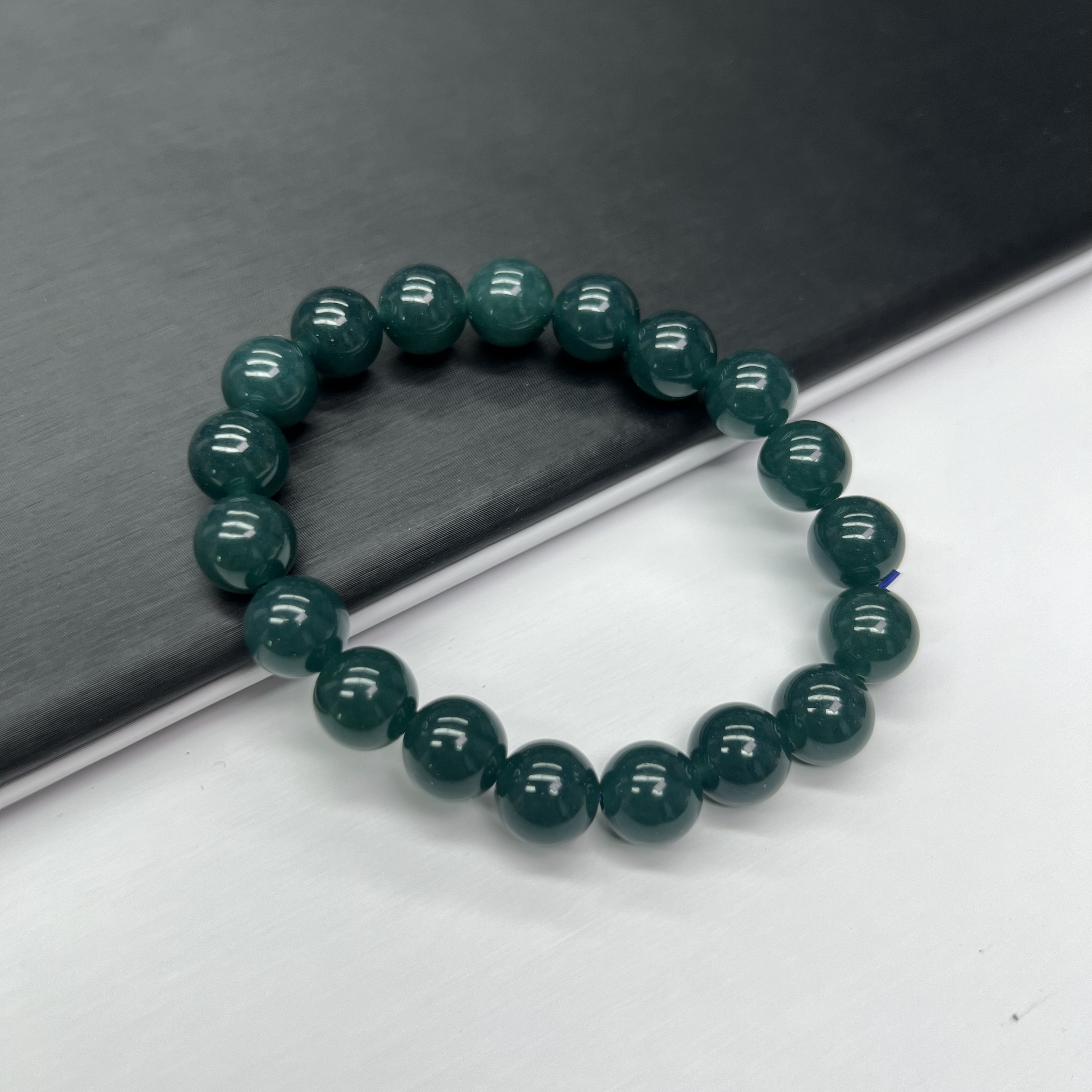 a332蓝钢单圈手串10mm百搭