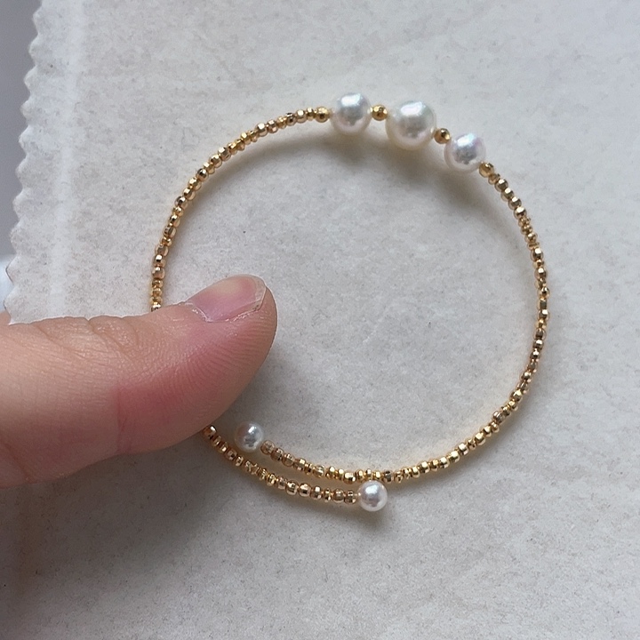 银S925镶嵌手镯海水珍珠