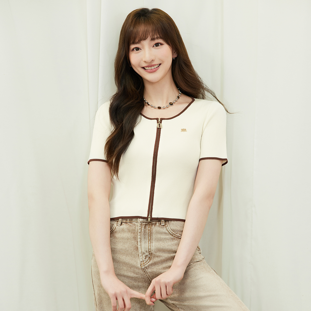 【尚雅】佳人苑针织衫女夏季新款J425026