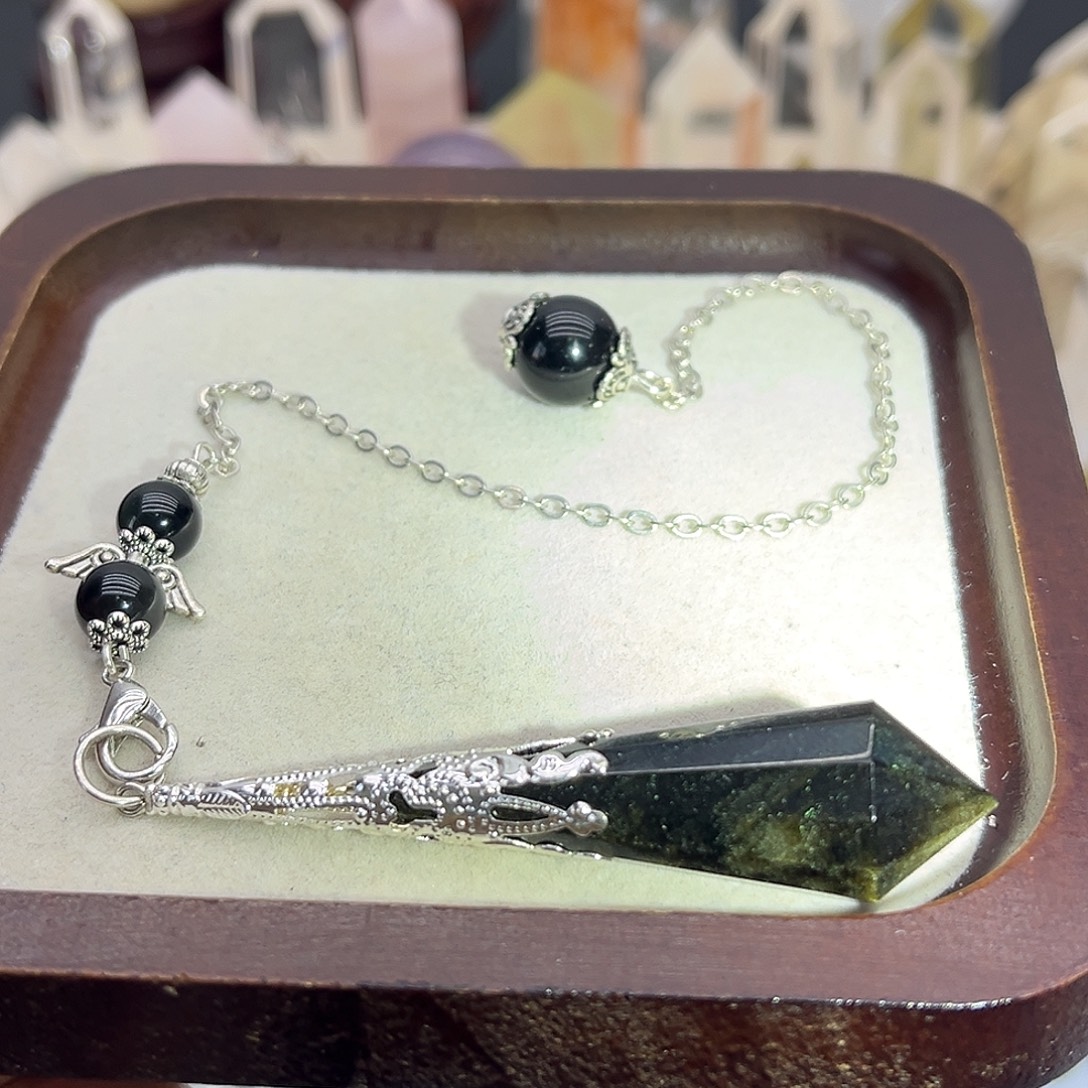 未镶嵌珠宝半成品水晶1 金耀.石灵摆