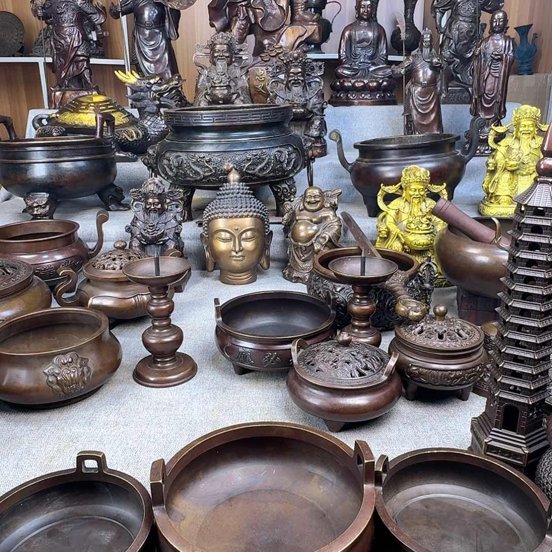 家用供香炉纯铜工艺品摆件