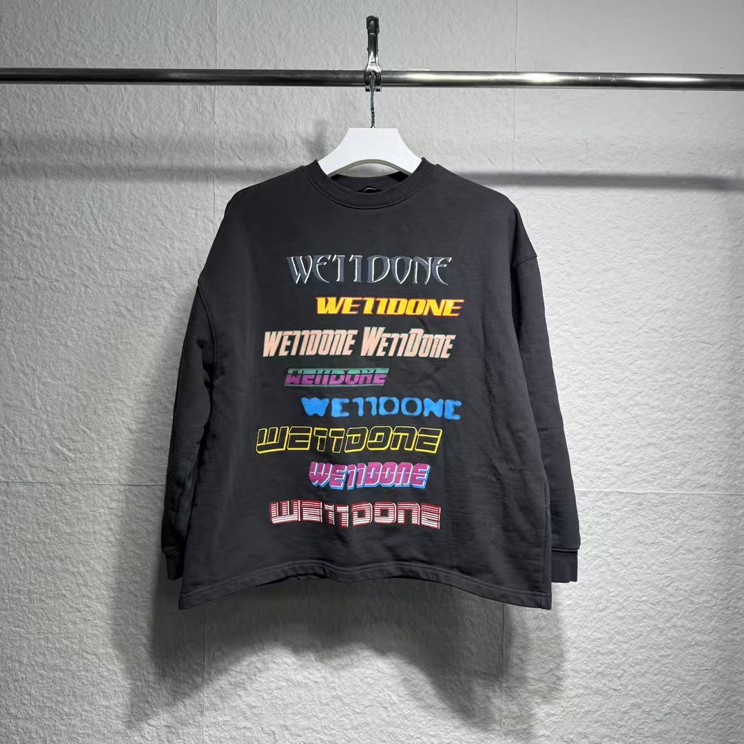 95新 WE11 DONE s码 95新 we11done多彩拍色 卫衣