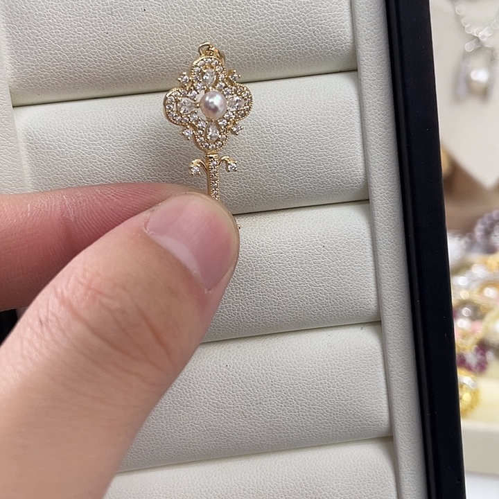 吊坠(不含链)银S925镶嵌海水珍珠