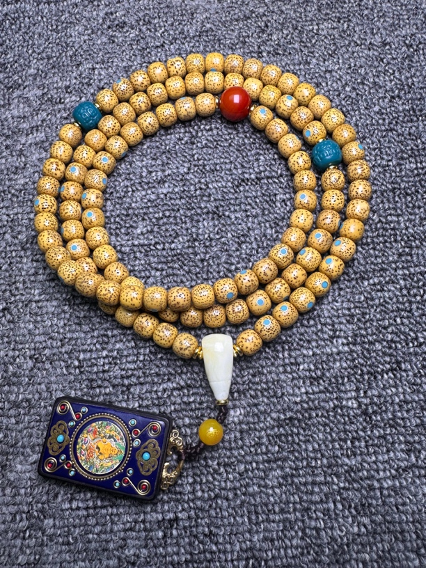 「新品A货」原生态黄金籽镶嵌10➕ 老型桶珠 油性足变色快