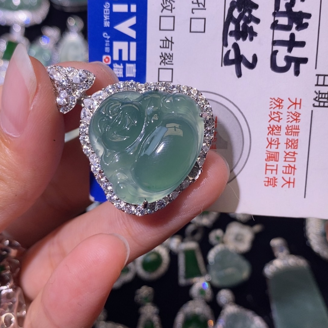 你****翡翠银S925镶嵌颈饰分两单