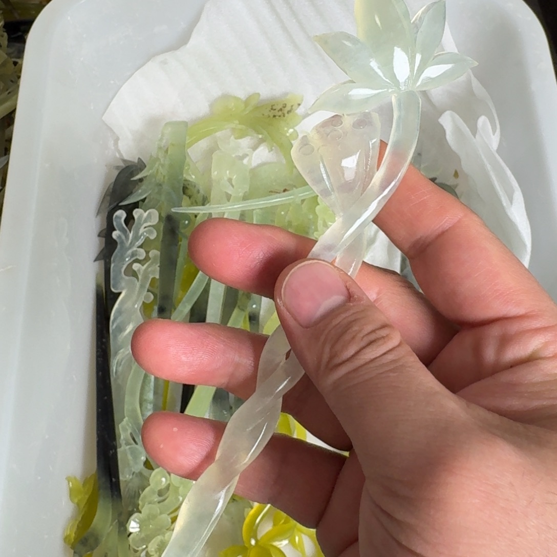 岫玉发簪未镶嵌明君玉簪贼拉好看