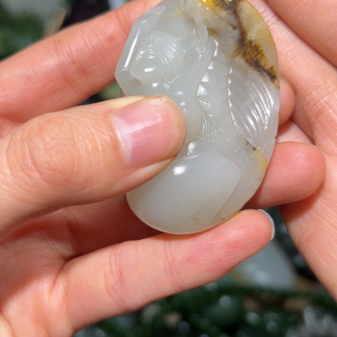 吉***铺和田玉未镶嵌挂件