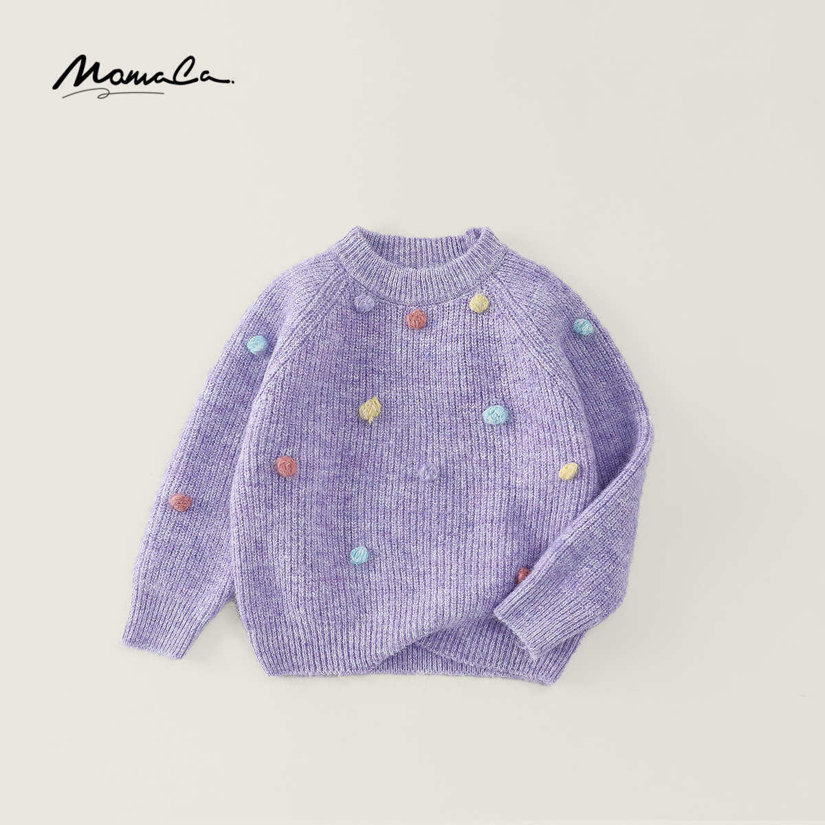MOMOCO冬季女童2025新款保暖萌趣可爱针织套头毛衣77830230040