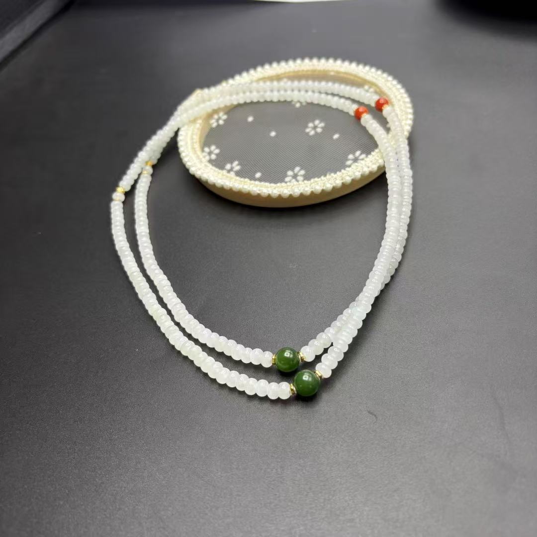 【赵伟苏州】和田玉白玉多圈手链 苹果珠4*6mm（多样性发货 发其一）