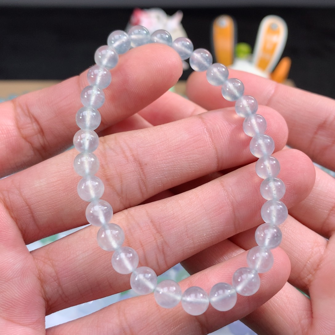 翡翠手链未镶嵌卡6m m