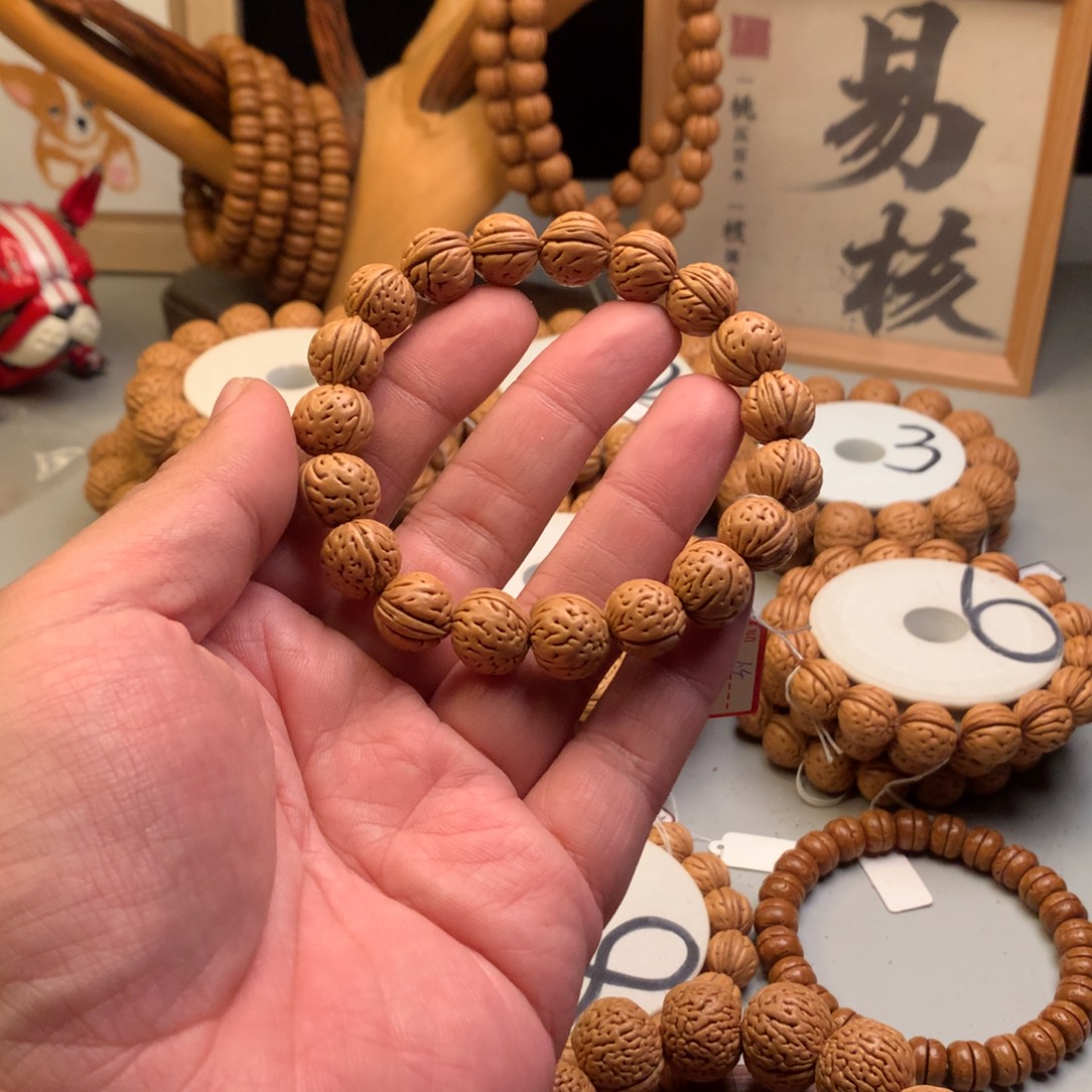 用***5手串桃核1.4磐文小桃核手串