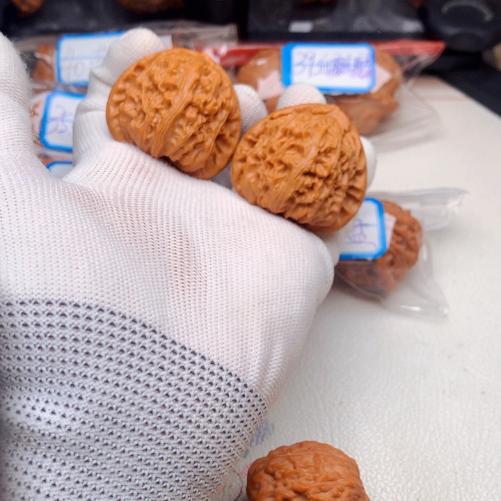 淡***泊吊坠文玩核桃41三角白