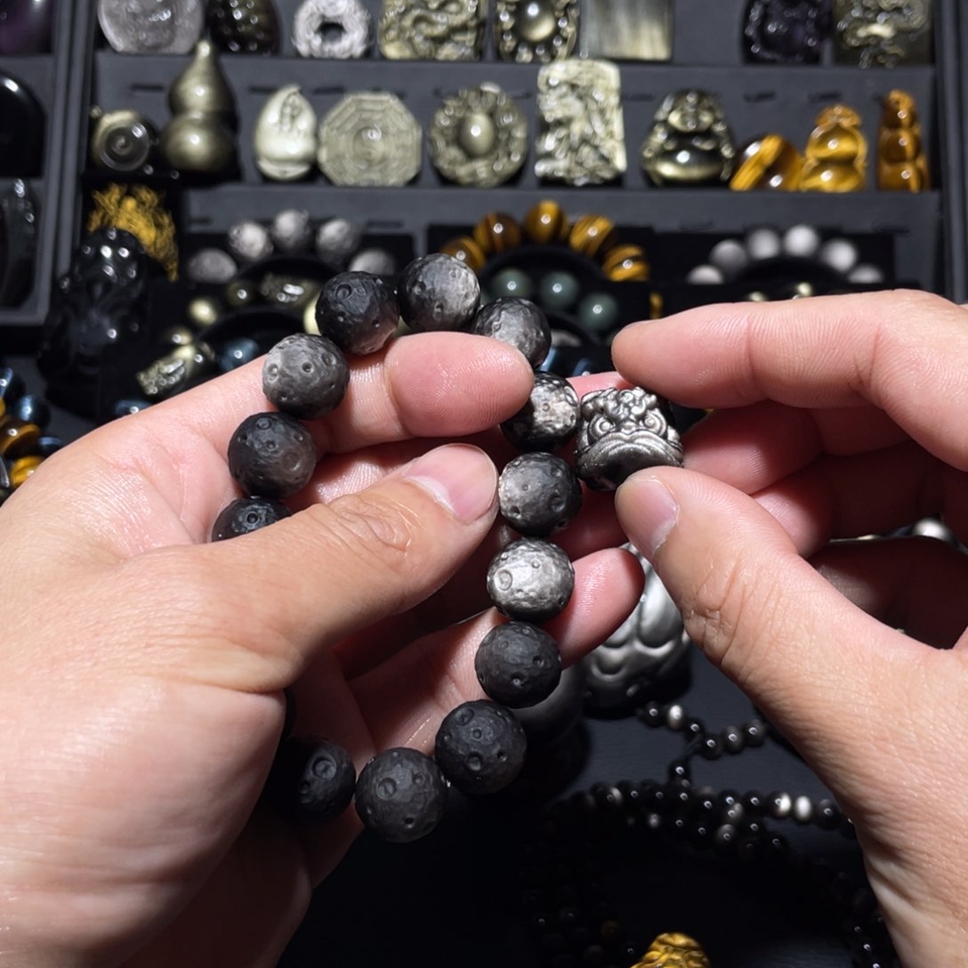 未镶嵌黑曜岩珠宝奇石8****1
