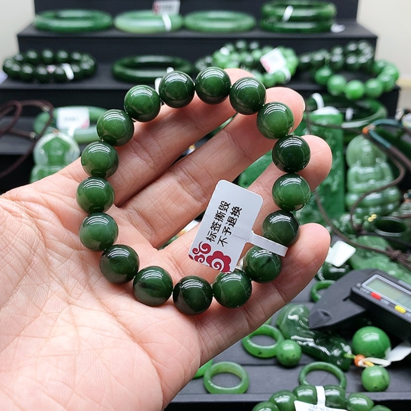【闪购商品】和田玉（碧玉）手链未镶嵌褔**臻