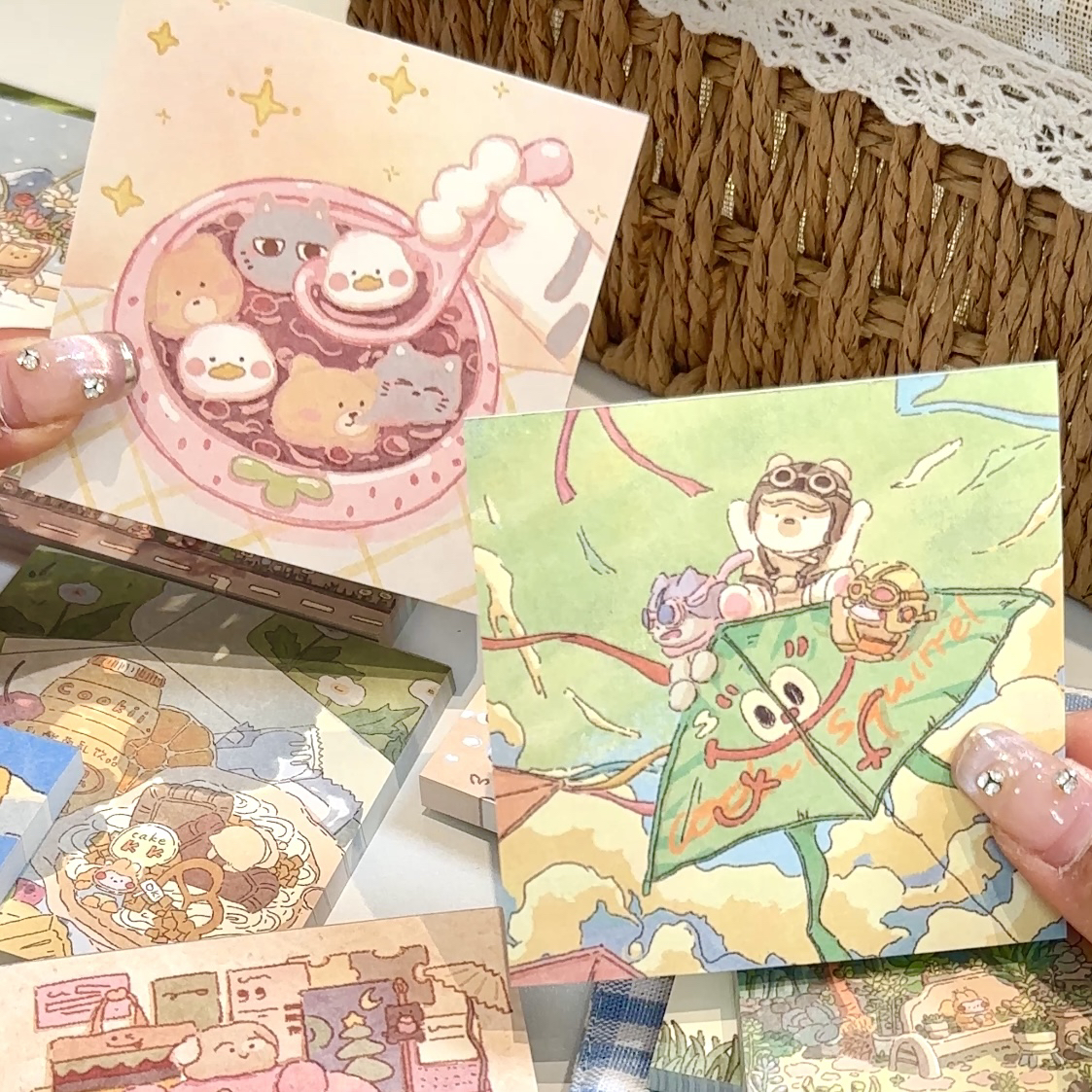 【活动对对碰】【山野星河】原创便签本方形可爱清新可撕无粘性50p