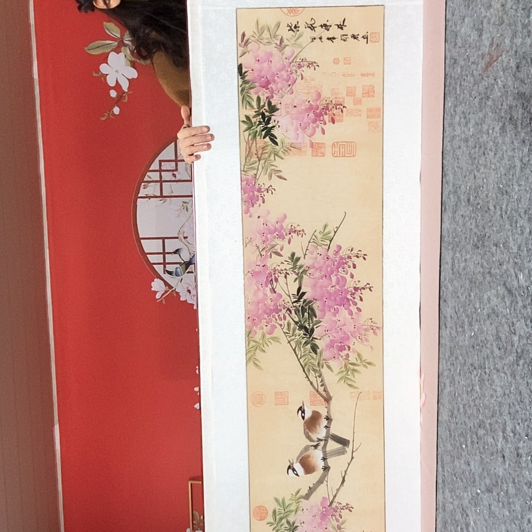 国画手写手绘带框包邮47✖️163