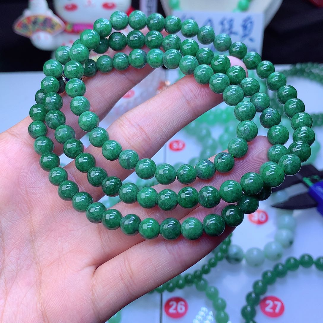 翡翠毛衣链未镶嵌