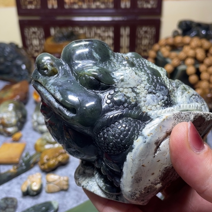 【闪购商品】岫岩河磨玉（透闪石质玉）手把未镶嵌