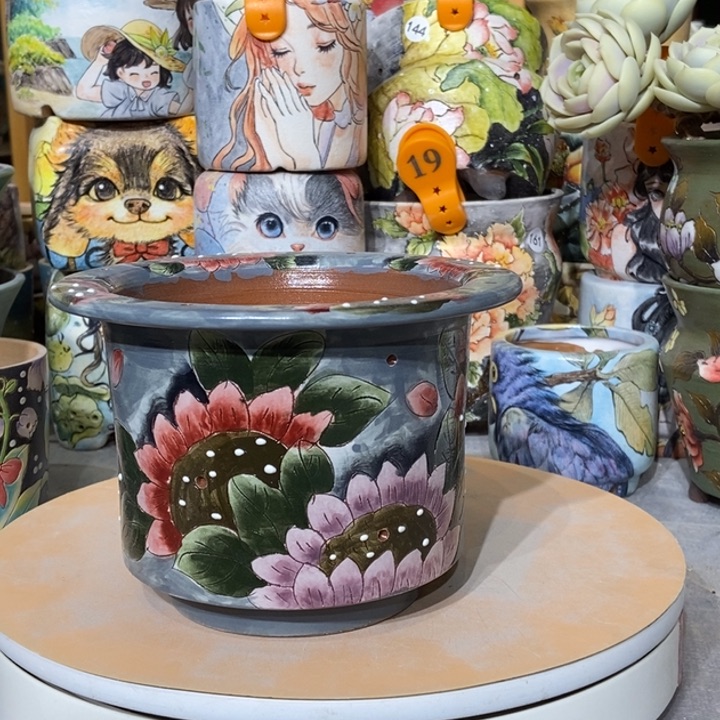 红陶景德镇艺术手绘作品