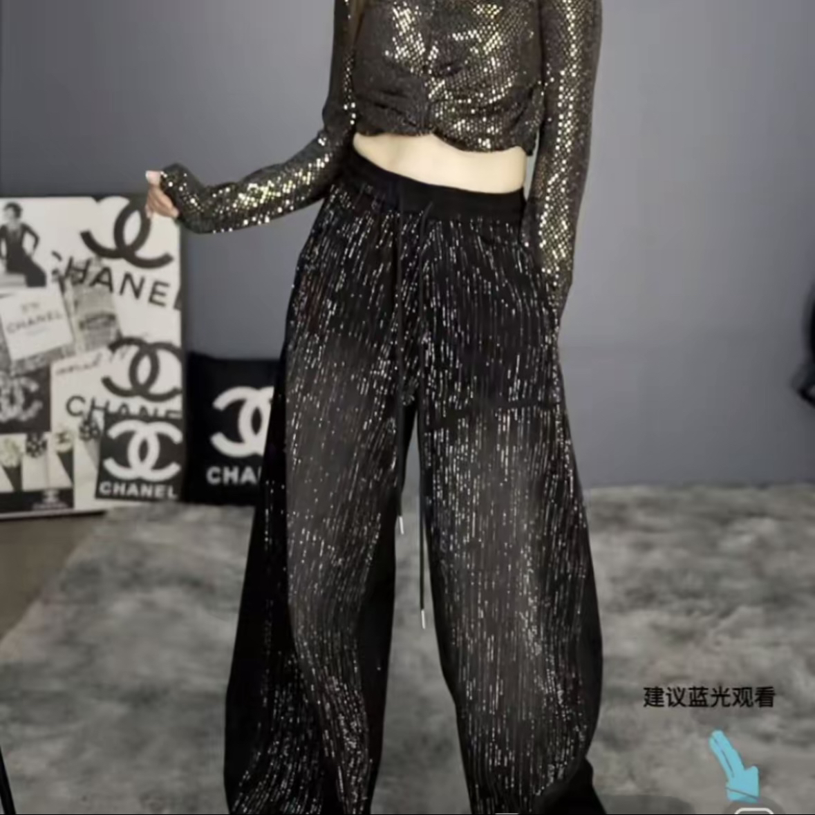 BT-2560#新款潮流时尚重工艺闪闪钻软牛仔裤