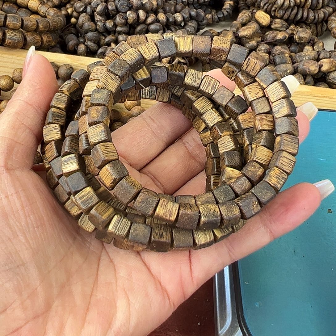 沉香沉香碎屑卡6方珠单圈5g板头