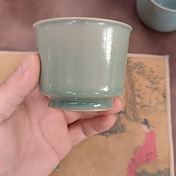 杯子青绿釉 融天杯
