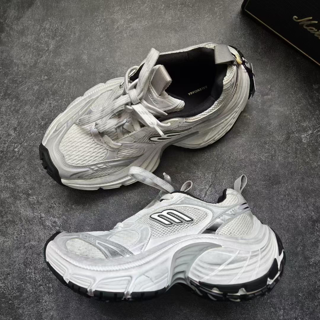 99新 Balenciaga/巴黎世家 40码 10XL 白灰 鞋