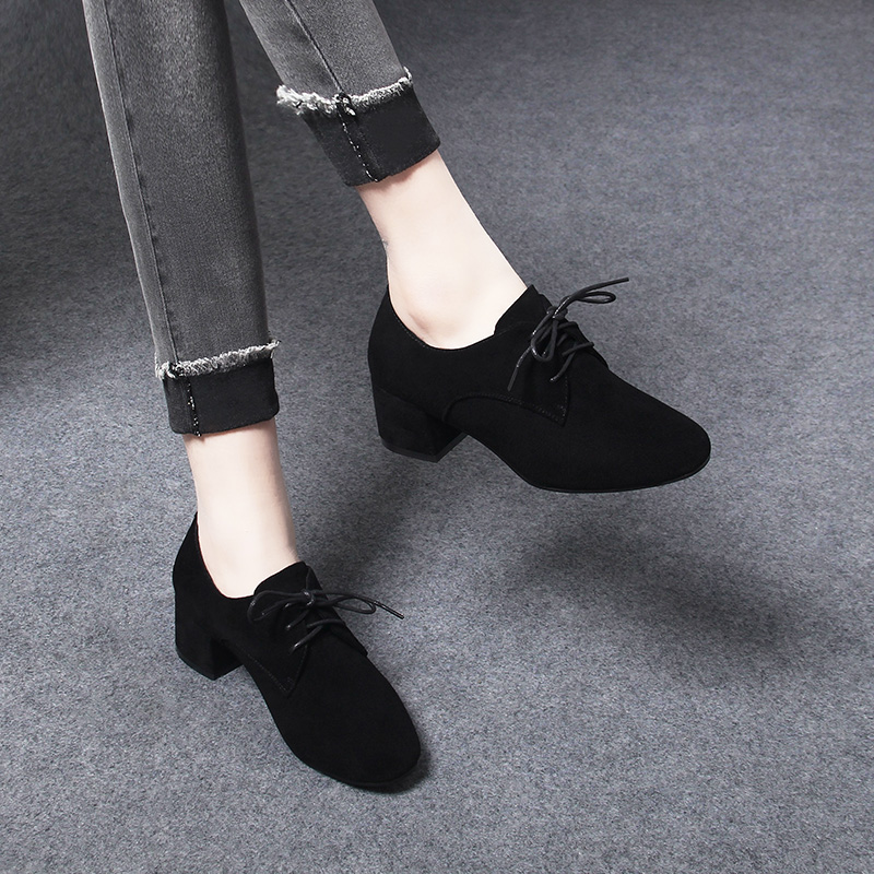 8843乐福鞋女新款春款超软小羊皮单鞋女鞋真皮软底妈妈鞋绒面皮鞋